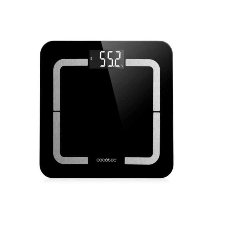Кантар Cecotec Precision 9500 Smart Healthy, LCD дисплей, Диапазон на измерване от 5 кг до 180 кг