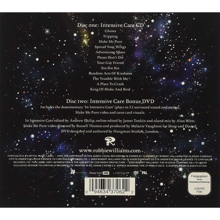 Robbie Williams, Intensive Care, CD, DVD