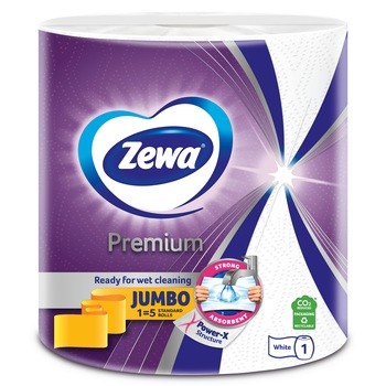 Prosoape de hartie Zewa Jumbo, 3 straturi, 1 rola, 230 foi Prosoape de hartie Zewa Jumbo, 3 straturi, 1 rola, 230 foi
