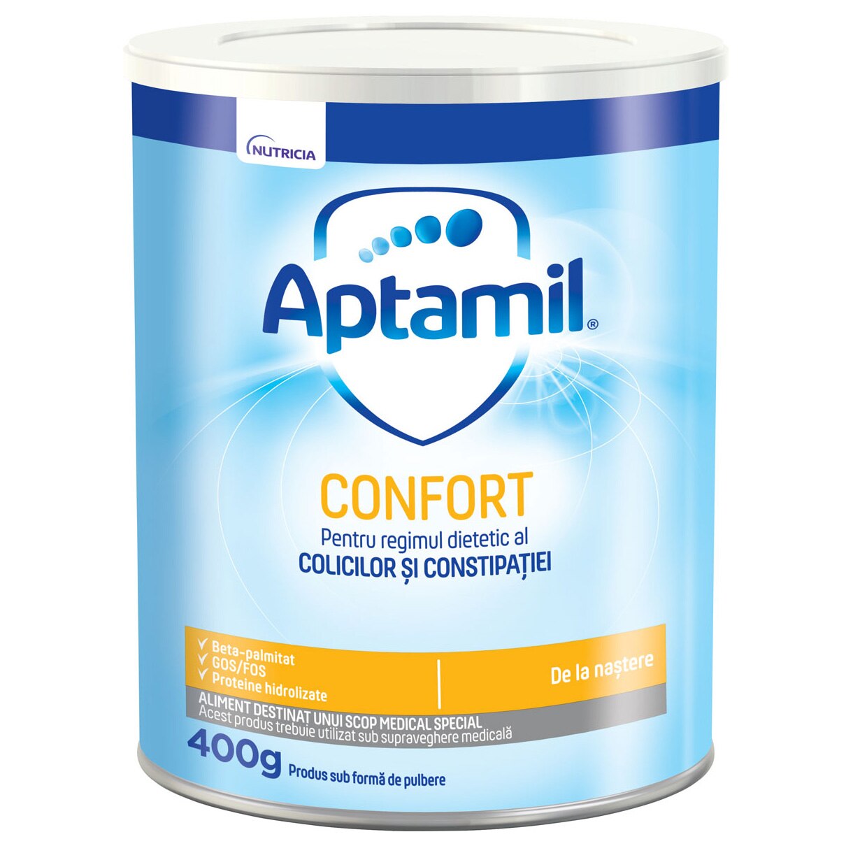 Lapte praf Aptamil Confort, 400 g, de la nastere, Nutricia