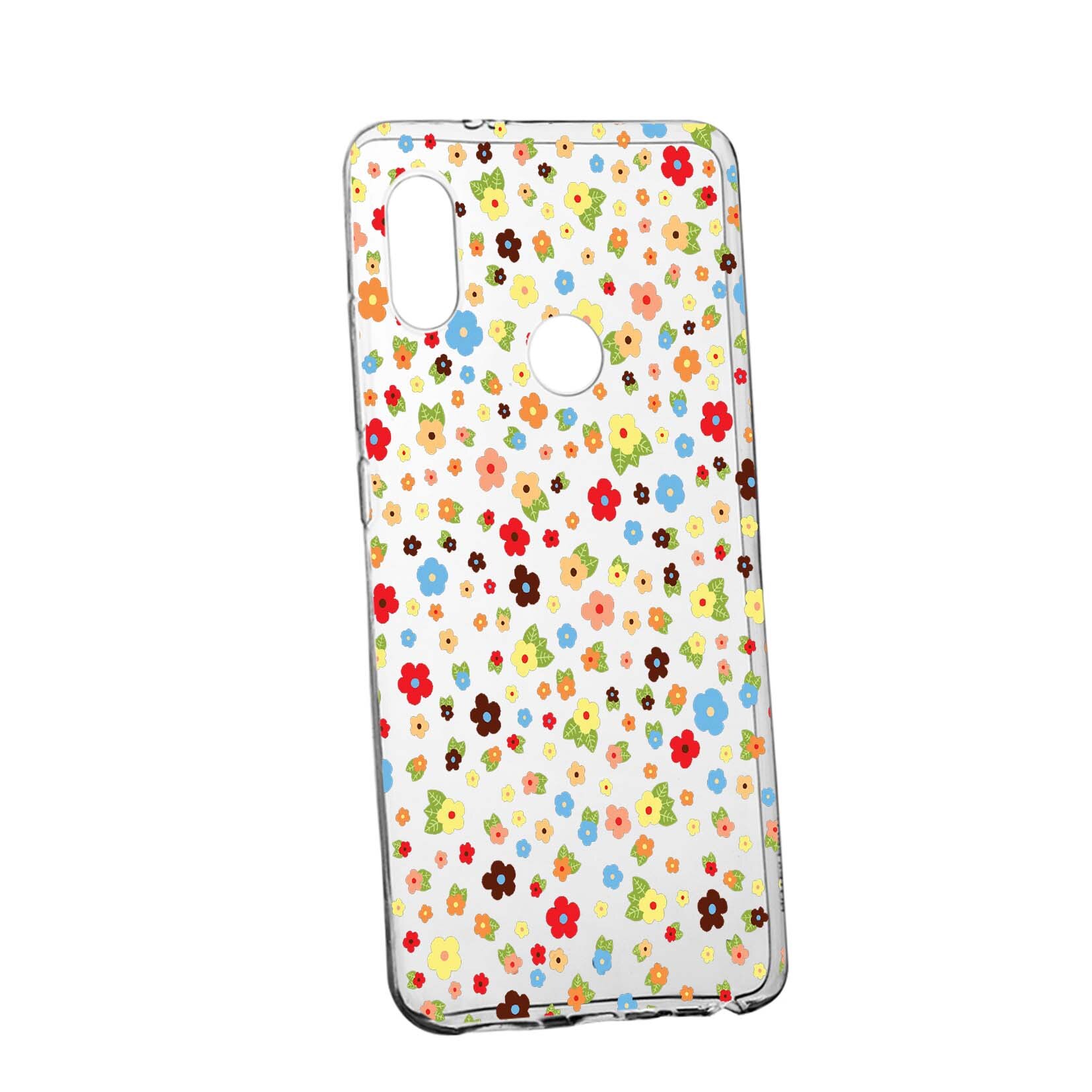 Husa de protectie, Happy Flowers, pentru Huawei Honor Play, rezistenta la uzura, anti-alunecare, din silicon Premium, 501