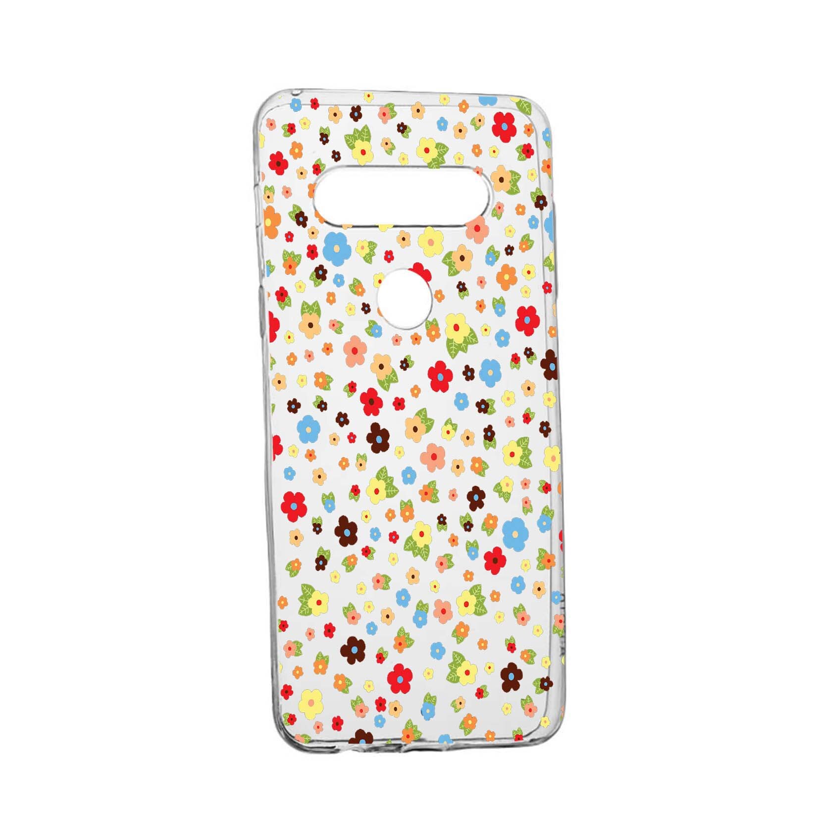 Husa de protectie, Happy Flowers, pentru LG K50 / Q60, rezistenta la uzura, anti-alunecare, din silicon Premium, 501