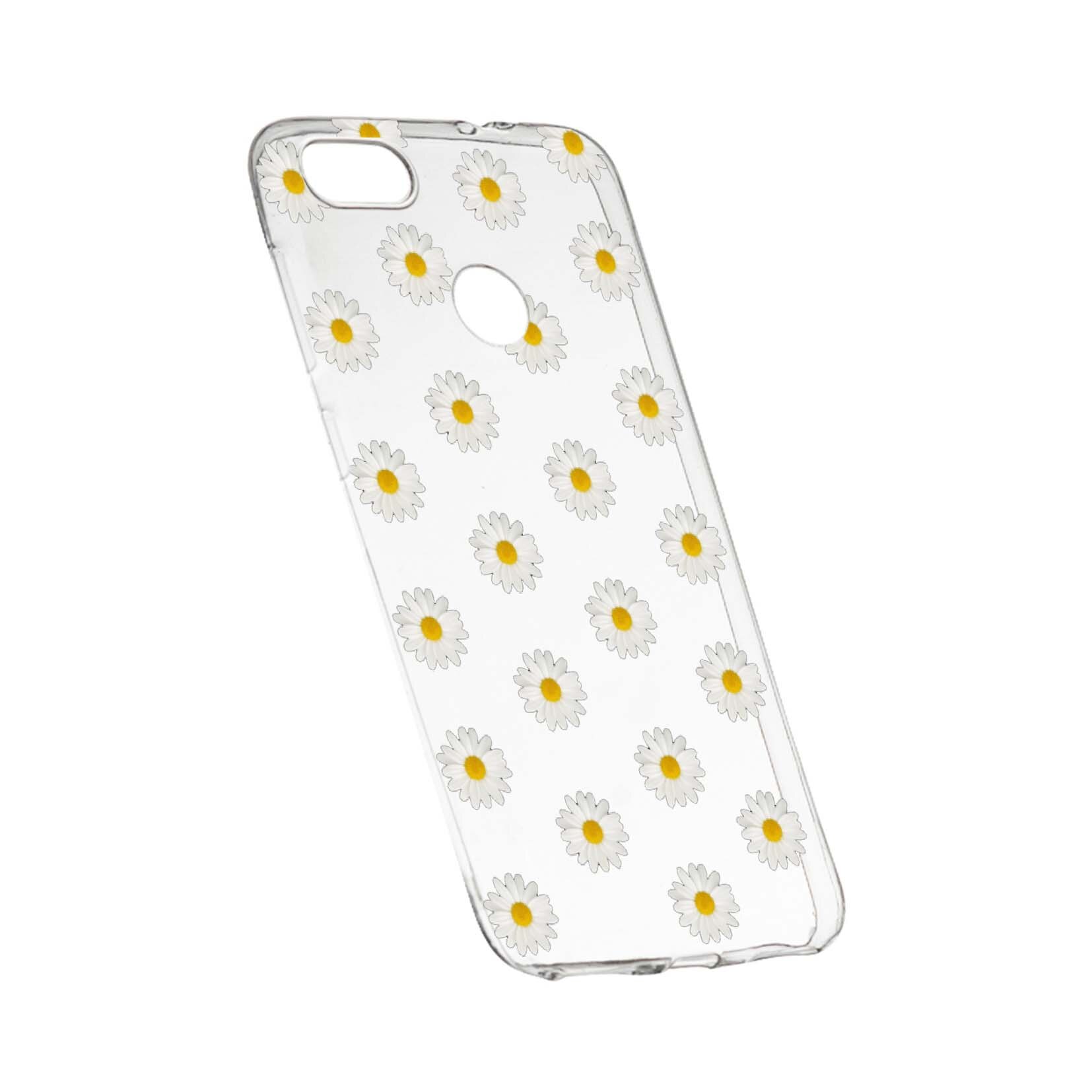 Husa de protectie, Happy Flowers, pentru HTC Desire 12 Plus, rezistenta la uzura, anti-alunecare, din silicon Premium, 513