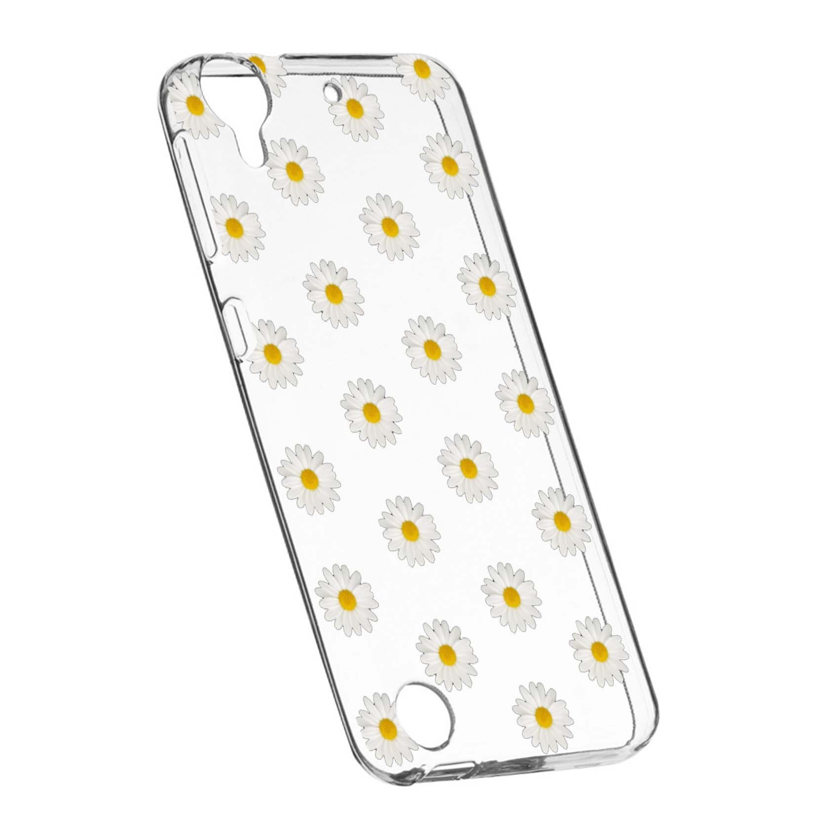 Husa de protectie, Happy Flowers, pentru HTC Desire 825 / 10 Lifestyle, rezistenta la uzura, anti-alunecare, din silicon Premium, 513