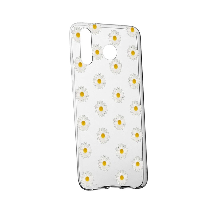 Husa de protectie, Happy Flowers, pentru Samsung Galaxy A40, rezistenta la uzura, anti-alunecare, din silicon Premium, 513