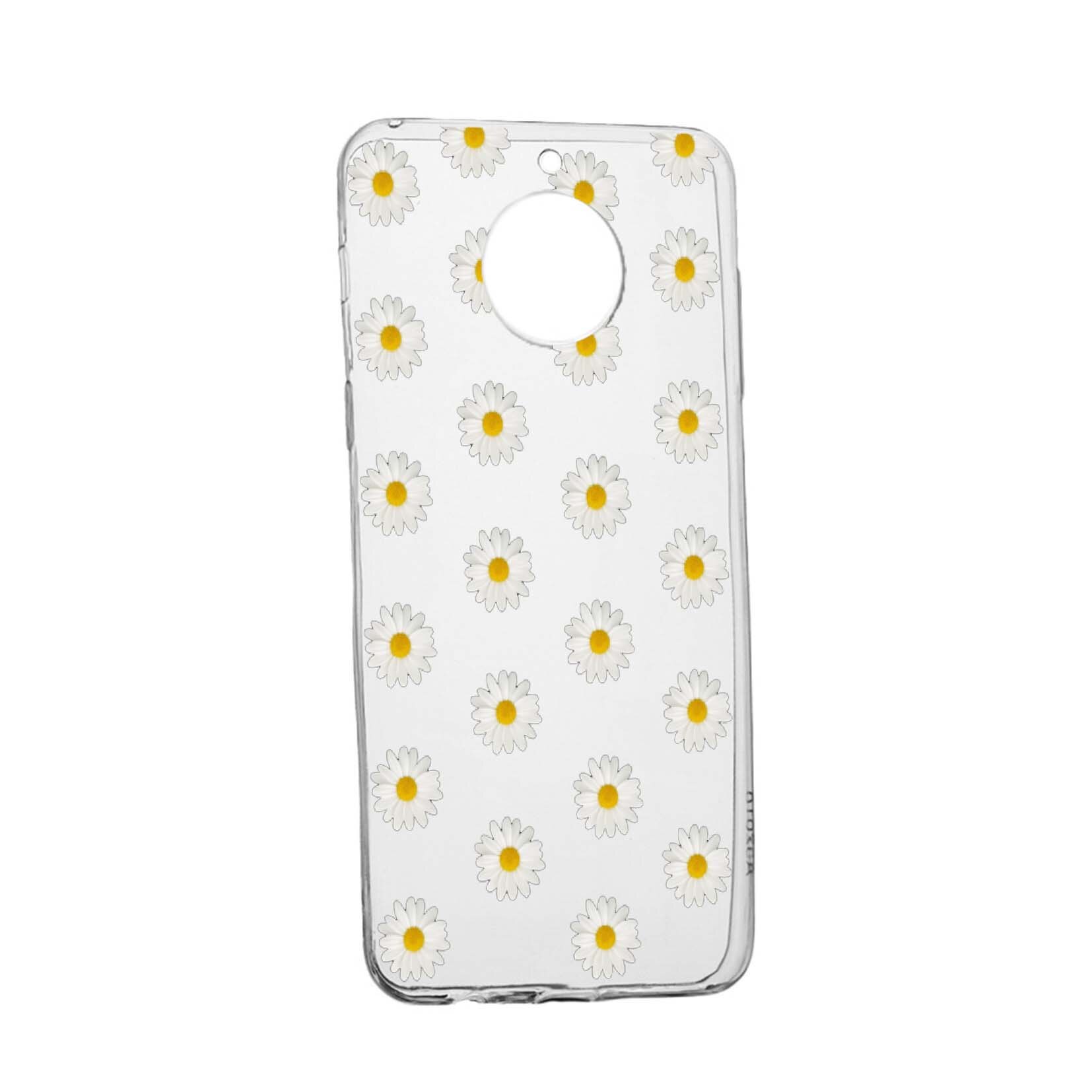 Husa de protectie, Happy Flowers, pentru Motorola Moto G7, rezistenta la uzura, anti-alunecare, din silicon Premium, 513