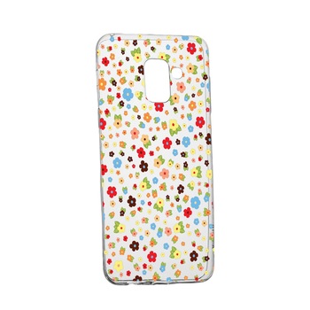 Husa de protectie, Happy Flowers, pentru Samsung Galaxy A8 2018 / A5 2018, rezistenta la uzura, anti-alunecare, din silicon Premium, 501 Husa de protectie, Happy Flowers, pentru Samsung Galaxy A8 2018 / A5 2018, rezistenta la uzura, anti-alunecare, din silicon Premium, 501