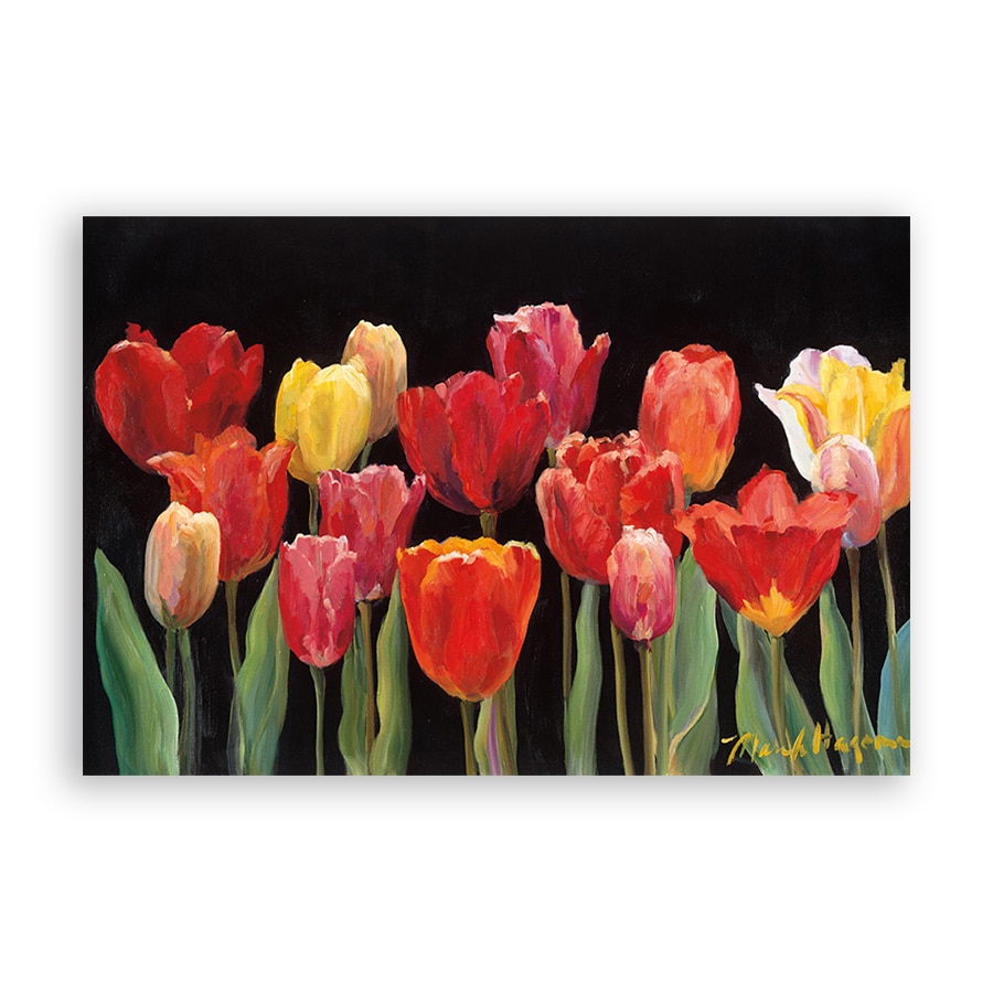 Tablou Canvas - Floral, Flori, Lalea, Rosu, 40 x 60 cm
