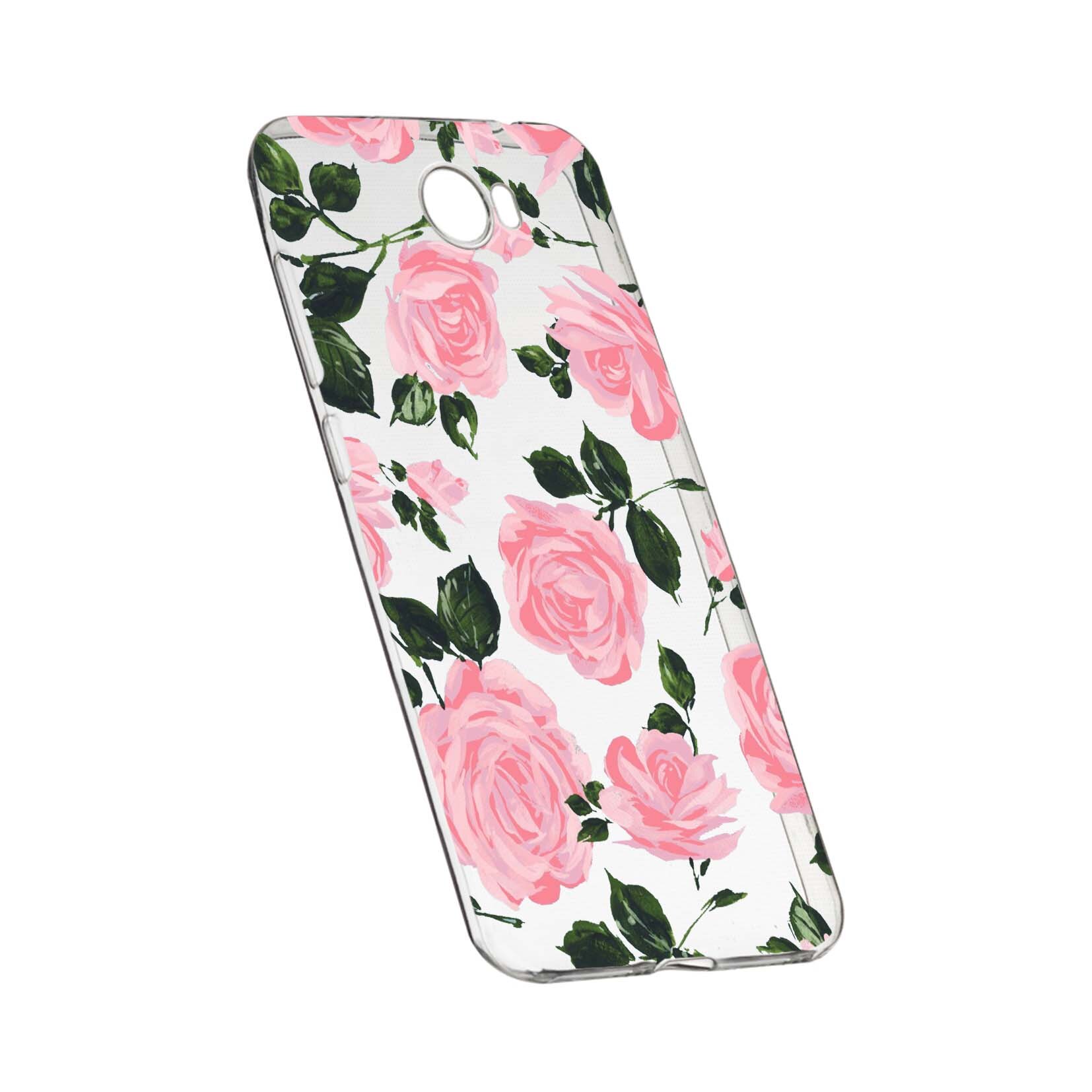 Husa de protectie, Trandafiri, culorile de pastel, pentru Huawei Y7 /Enjoy 7 Plus /Nova Lite Plus 2017, rezistenta la uzura, anti-alunecare, din silicon Premium, 514