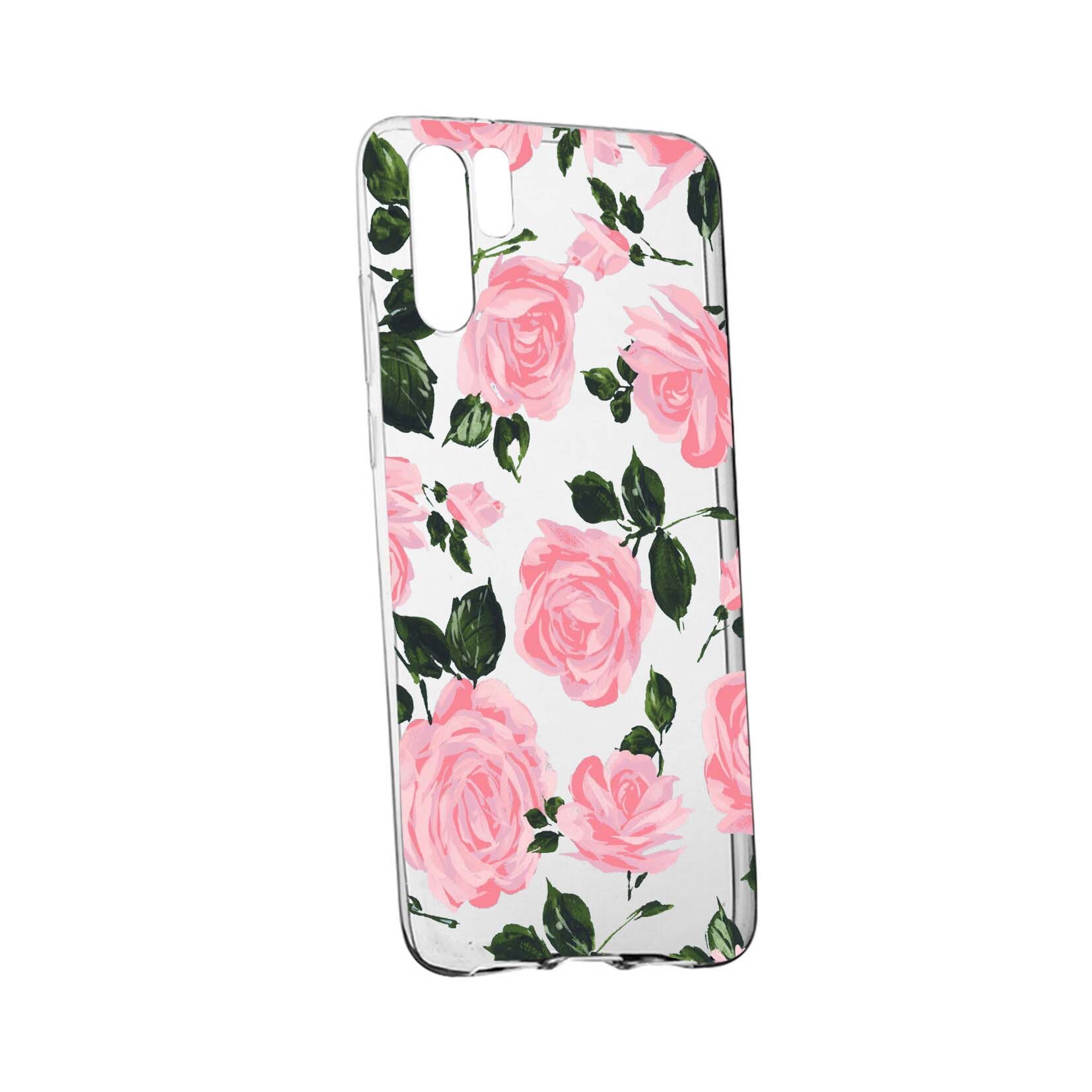 Husa de protectie, Trandafiri, culorile de pastel, pentru Samsung Galaxy Note 10 Plus, rezistenta la uzura, anti-alunecare, din silicon Premium, 514