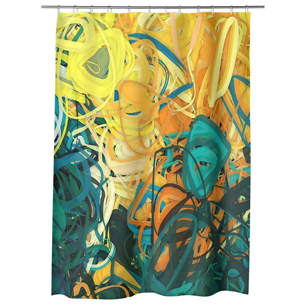 Perdea Dus, Cada, pentru Baie Heartwork Nuante pastelate, Model Multicolor, Decoratiuni Baie, 150 x 200 cm