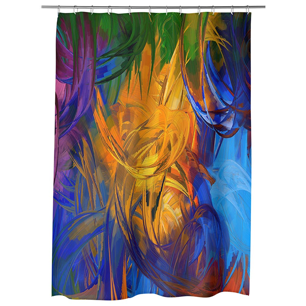 Perdea Dus, Cada, pentru Baie Heartwork Fulgi, Model Multicolor, Decoratiuni Baie, 150 x 200 cm