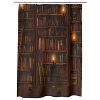 Perdea Dus, Cada, pentru Baie Heartwork Biblioteca, Model Multicolor, Decoratiuni Baie, 150 x 200 cm