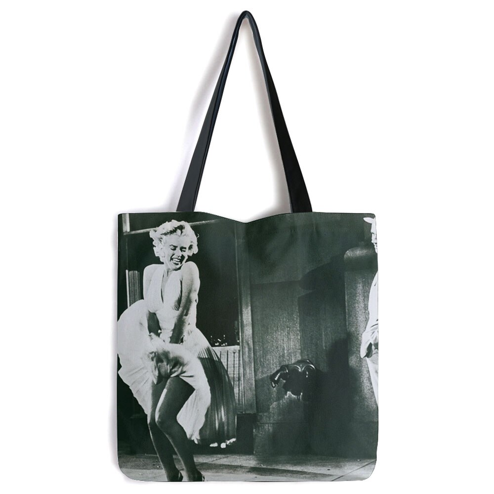 Geanta Tote Bag Heartwork, Marilyn Monroe Fotografie Celebra, Model Multicolor, 40 x 50 cm