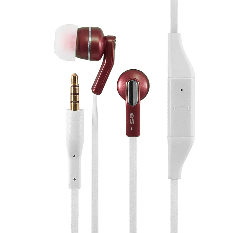 Casti audio cu microfon e5 FIT RE01925, Handsfree, Rosu