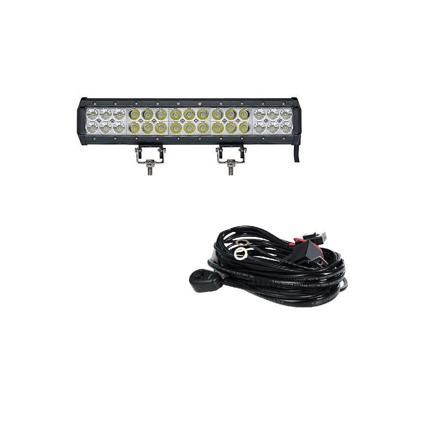 Pachet Led Bar 90w, 9000 LM, 12-24V si Kit releu cabluri buton siguranta
