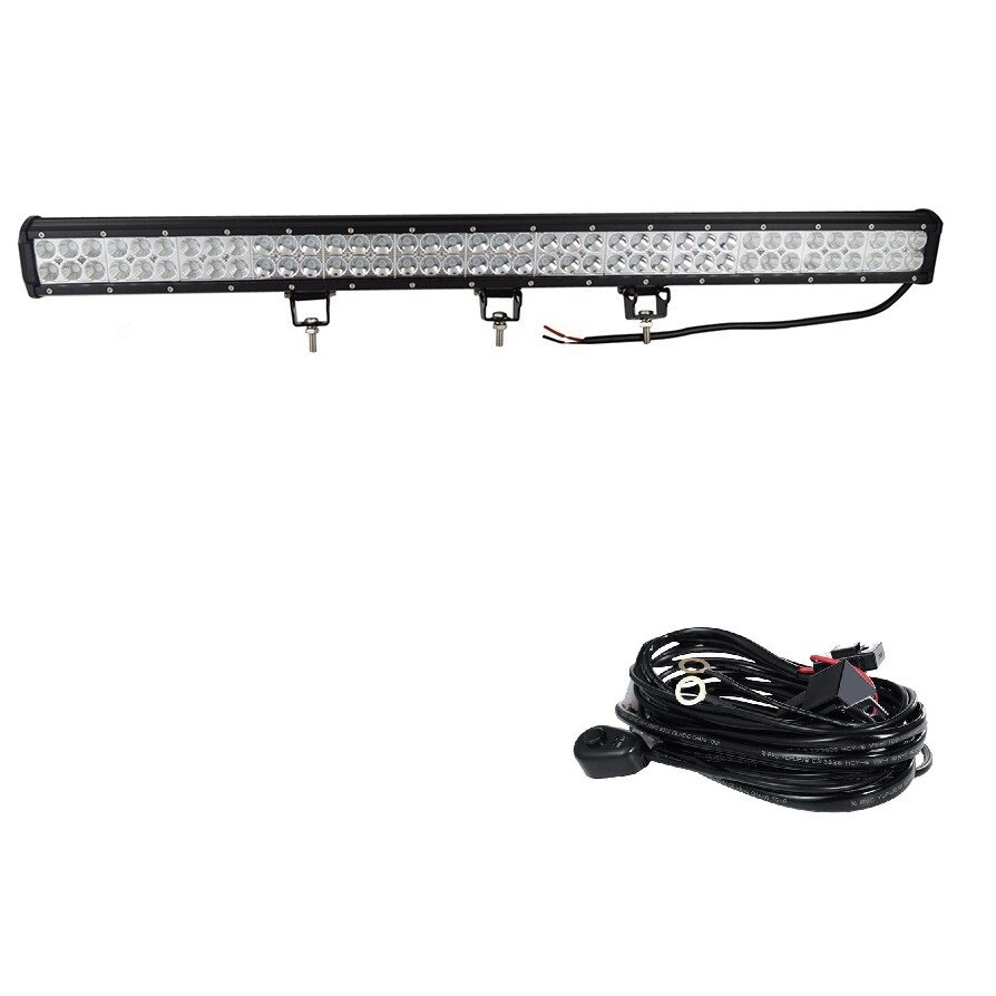 Pachet Led Bar 234w , 23400 LM, 12-24V si kit releu buton interior siguranta