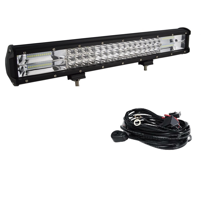 Pachet Led Bar 288w , 28800 LM, 12-24V si kit releu cu buton interior siguranta