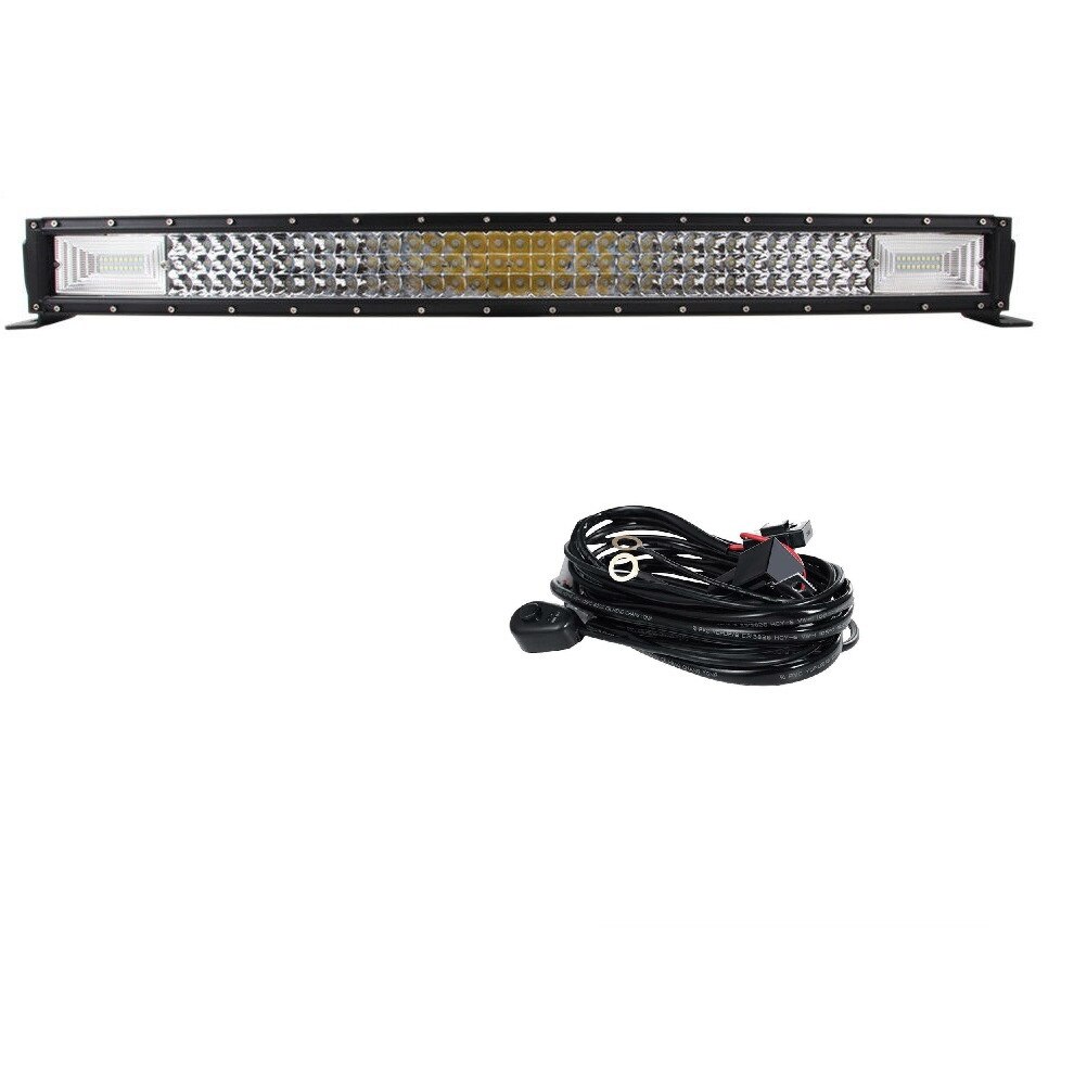 Pachet Led Bar 405w Curbat , 40500 LM, 12-24V si Kit releu cabluri siguranta