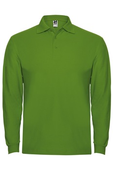 Tricou polo cu maneca lunga pentru barbati Roly Estrella, verde iarba, marime M Tricou polo cu maneca lunga pentru barbati Roly Estrella, verde iarba, marime M