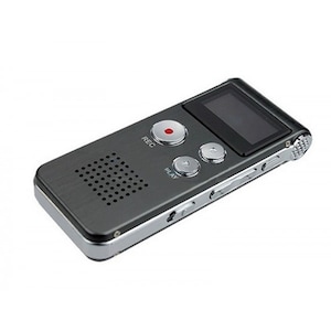 Mini reportofon profesional MediaTek MTK11, memorie interna 8GB, functie MP3 si USB, acumulator incorporat, negru