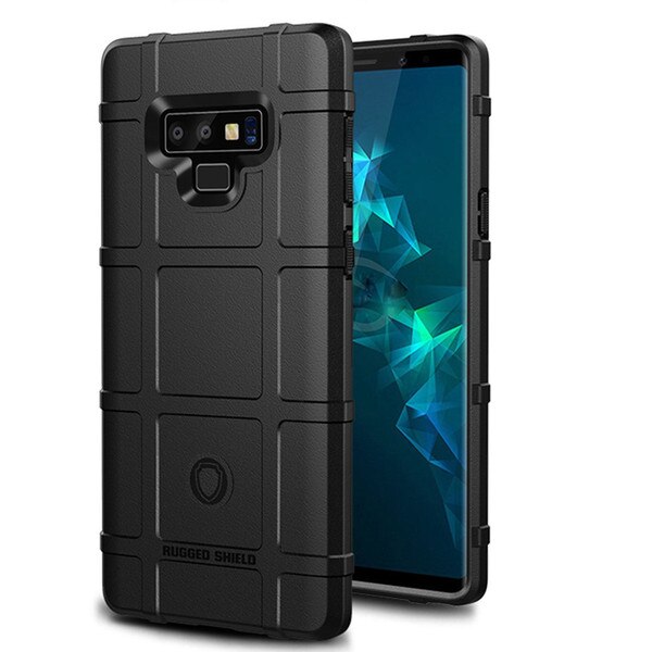 Husa armor Samsung Note 9, Rugged shield, culoare negru, cauciuc