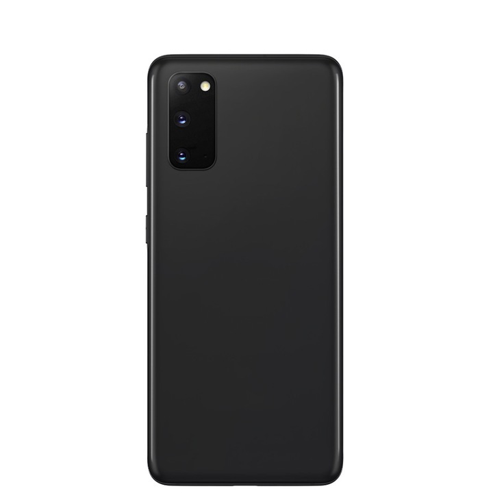 Samsung Galaxy S20 borító, SILKASE, fekete színű, szilikon