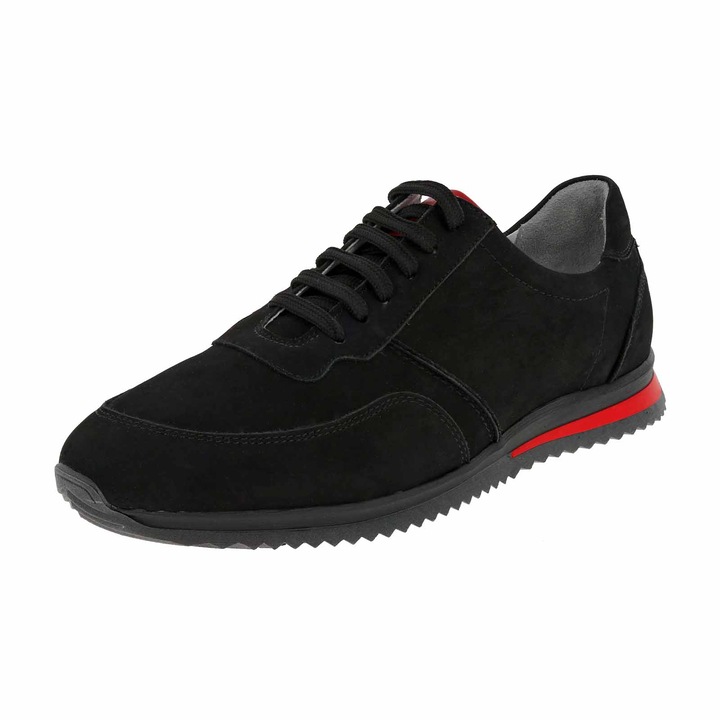 Спортни обувки Pas Urban Sneakers, Естествена кожа, Черен