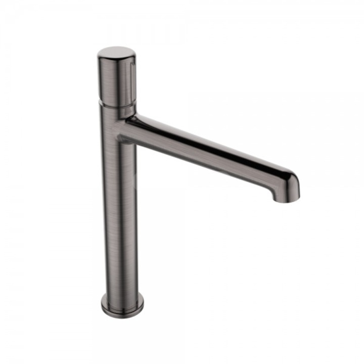 Висок смесител за мивка CasaBlanca, PRETTO, Единичен лост, Графитено покритие