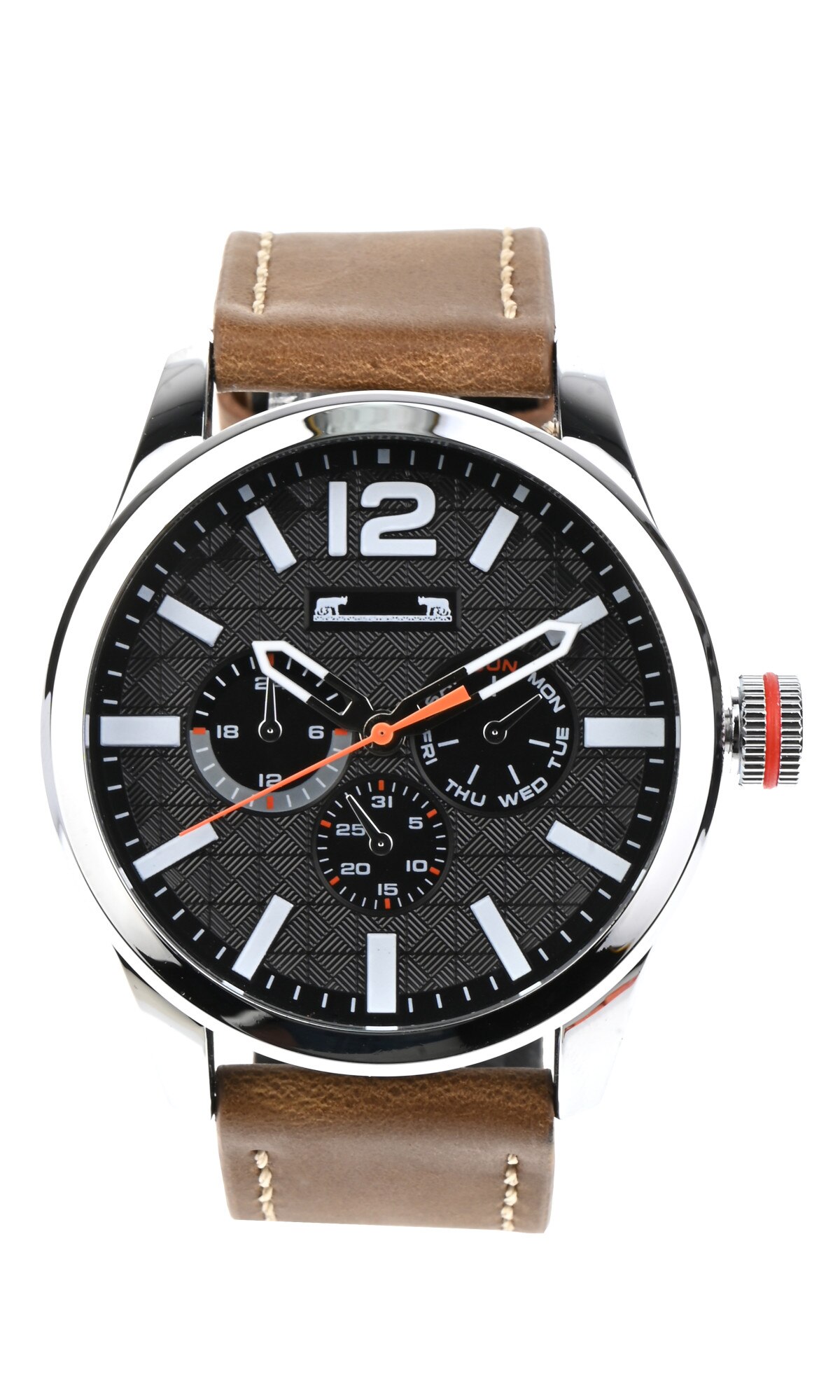 Ceas de mana barbati elegant, business, curea de piele Matteo Ferari - MF8247LTHMAROSILVERN