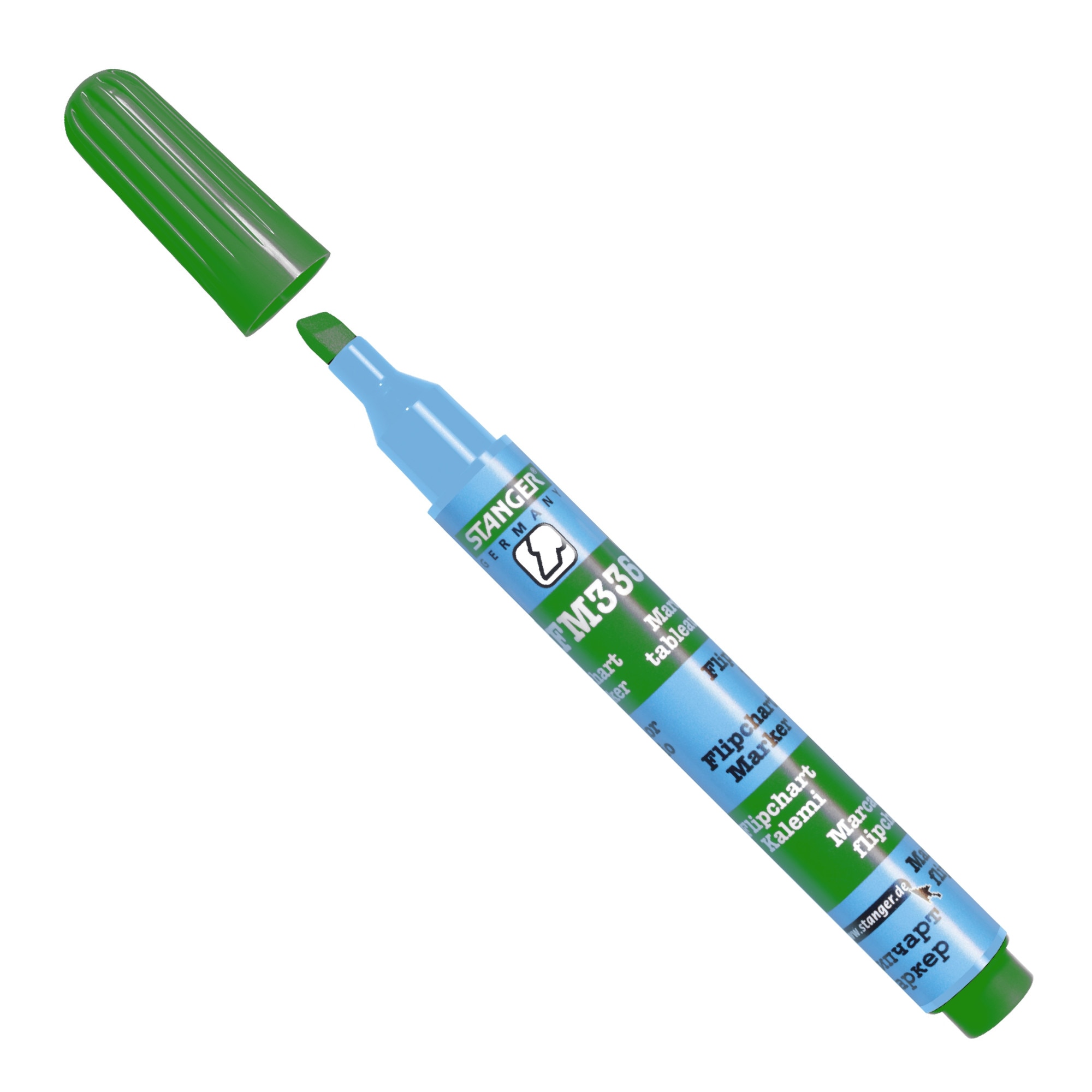 Marker flipchart varf rotund 1-3mm Stanger FM335 verde