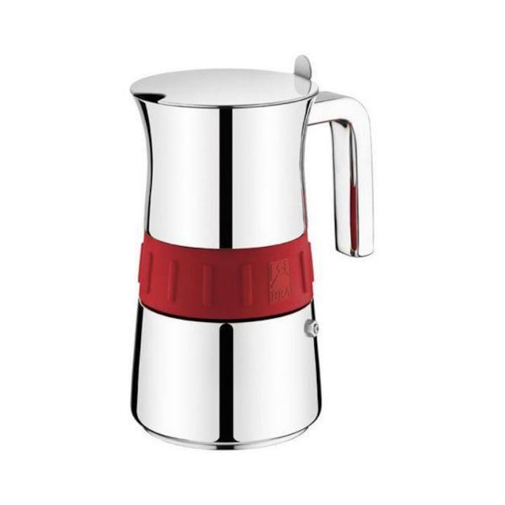 Aparat de cafea Kotogyos, BRA, 0.5 L, Inox, Rosu
