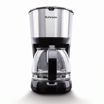 Cafetiera Rohnson R991, 750 W, 1.25 l, Argintiu/Negru Cafetiera Rohnson R991, 750 W, 1.25 l, Argintiu/Negru