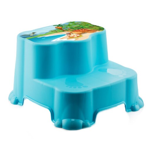 Scaunel inaltator WC cu doua trepte pentru copii , bleu