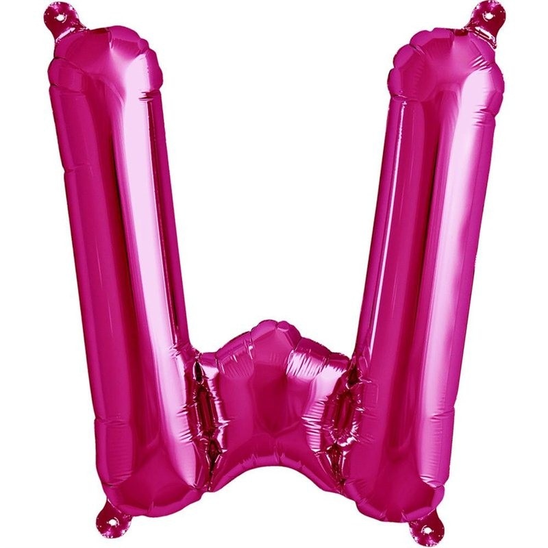 Balon folie litera W mini magenta, 41 cm, Northstar