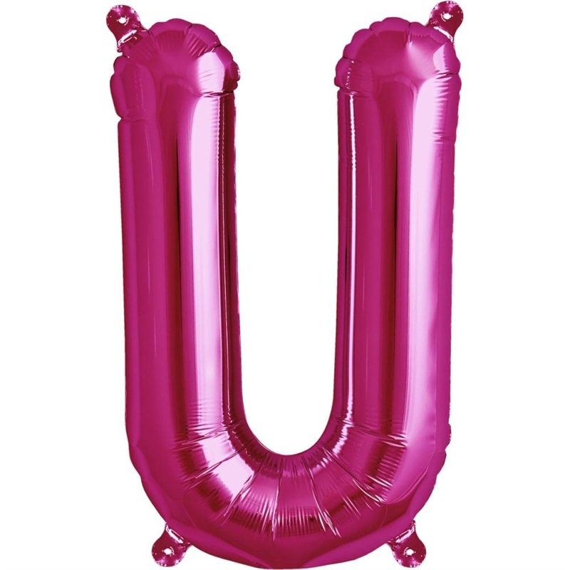 Balon folie litera U mini magenta, 41 cm, Northstar