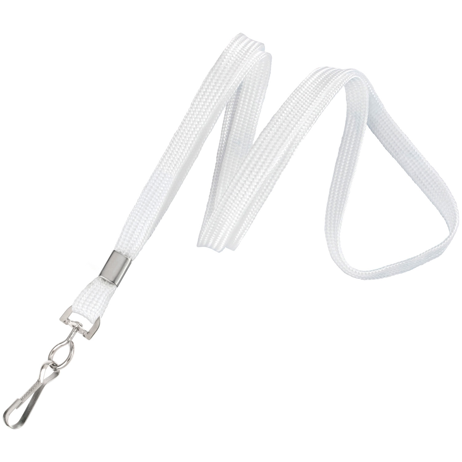 Set 25 buc snur ecuson textil plat 10mm, Alb