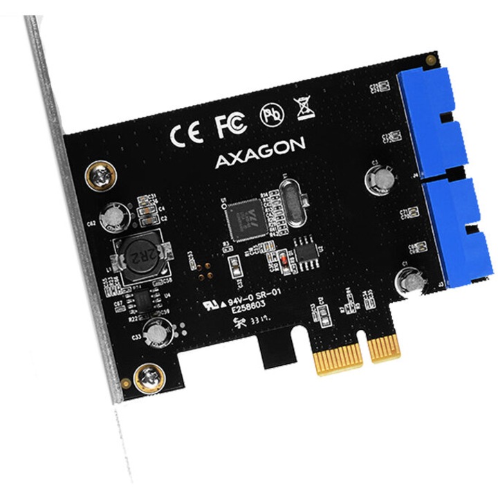 AXAGON PCEU-034VL PCI-E adapter, USB 3.0, UASP VIA + LP