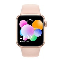 Ceas smartwatch iWO8 watch 5 pro, full OLED display, monitor de tensiune arteriala, monitor de ritm cardiac, pedometru, IP67, android , pedometru, anti lost, roz