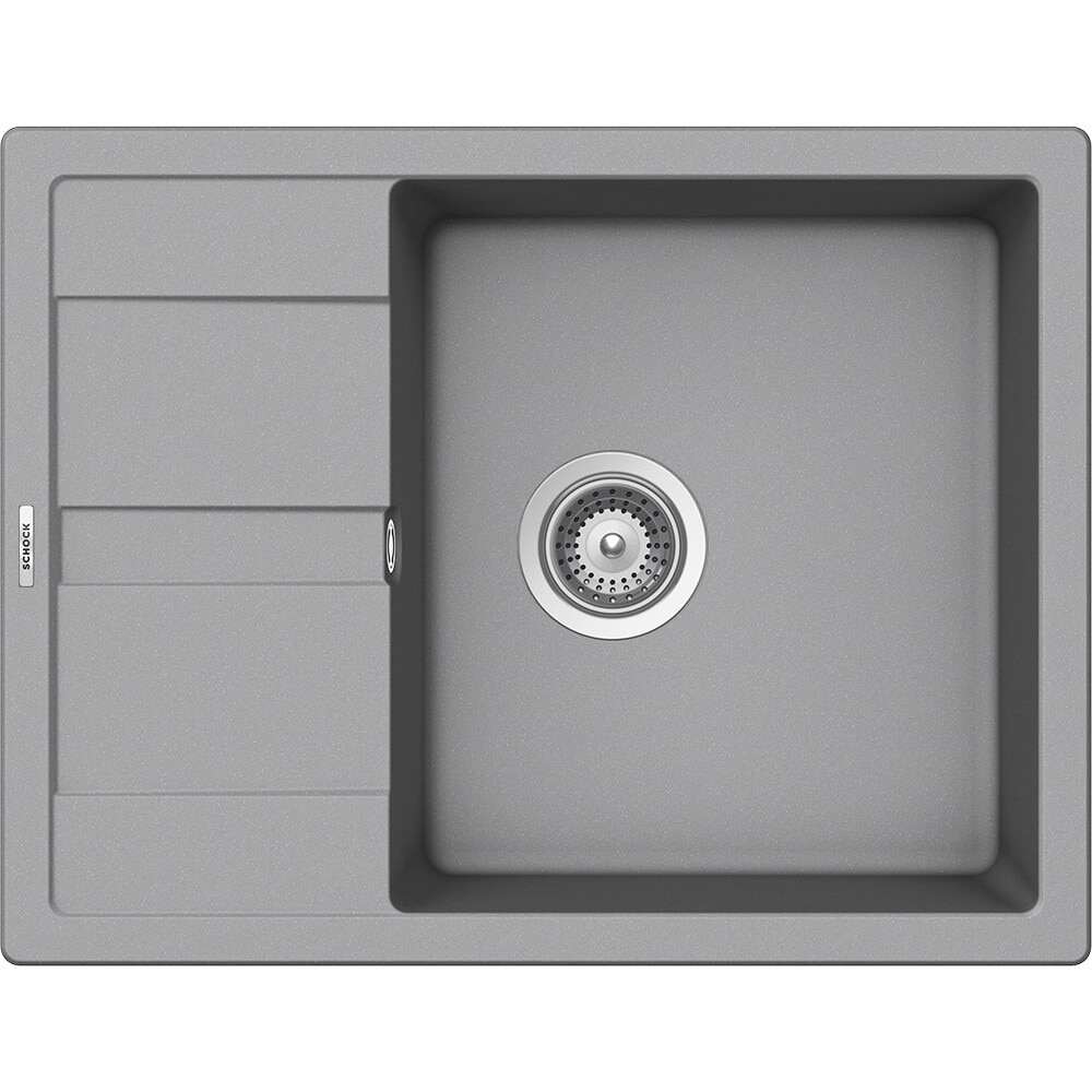 Chiuveta granit Schock Ronda D-100L Croma Cristalite 650 x 500 mm, adancime cuva 190 mm, reversibila, montare pe blat