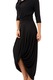 Rochie rasucita, FeelFree Fashion, din vascoza, negru, XL