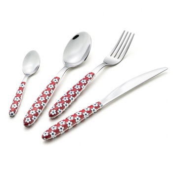 Set tacam Flori Rosii 24 piese Set tacam Flori Rosii 24 piese