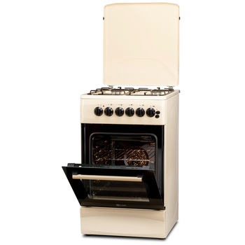 Aragaz LDK 5060 ECAI CREM RMV, 4 Arzatoare, Siguranta, Cuptor electric, Aprindere electrica, Iluminare cuptor, Capac metalic, Crem Aragaz LDK 5060 ECAI CREM RMV, 4 Arzatoare, Siguranta, Cuptor electric, Aprindere electrica, Iluminare cuptor, Capac metalic, Crem