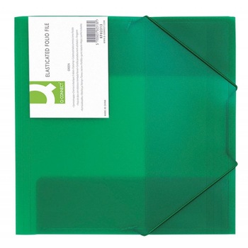 Mapa din Plastic Q-CONNECT cu Elastic pe Colturi, 247x319 mm, Model Verde Mapa din Plastic Q-CONNECT cu Elastic pe Colturi, 247x319 mm, Model Verde