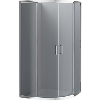 Cabina dus Deante, KYP 451K, 90 cm x 90 cm, semirotund, sticla de 5 mm, fumuriu, profil crom Cabina dus Deante, KYP 451K, 90 cm x 90 cm, semirotund, sticla de 5 mm, fumuriu, profil crom
