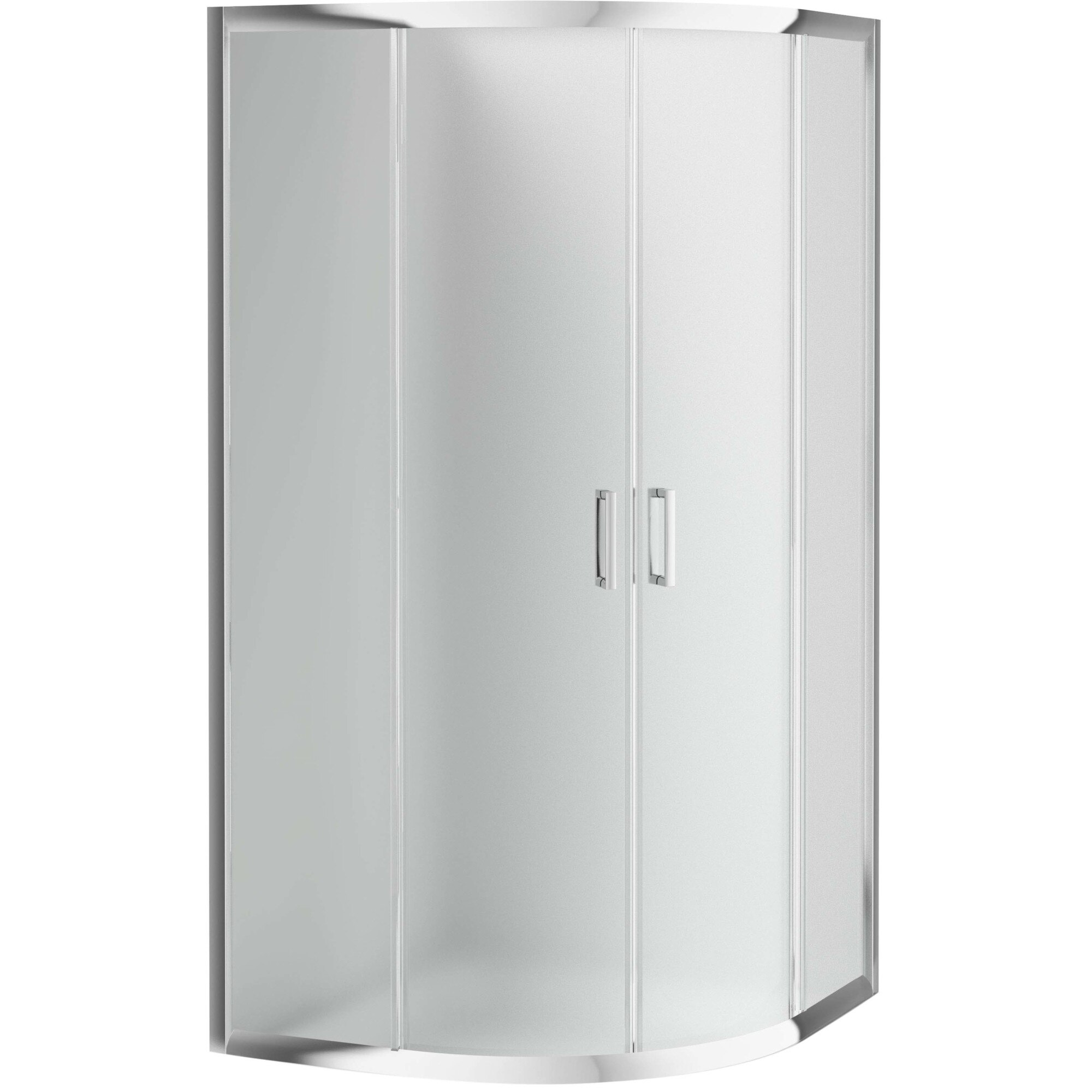 Cabina dus Deante, KYP 652K, semirotund, 80 cm x 80 cm, sticla de 5 mm, brumata, profil crom