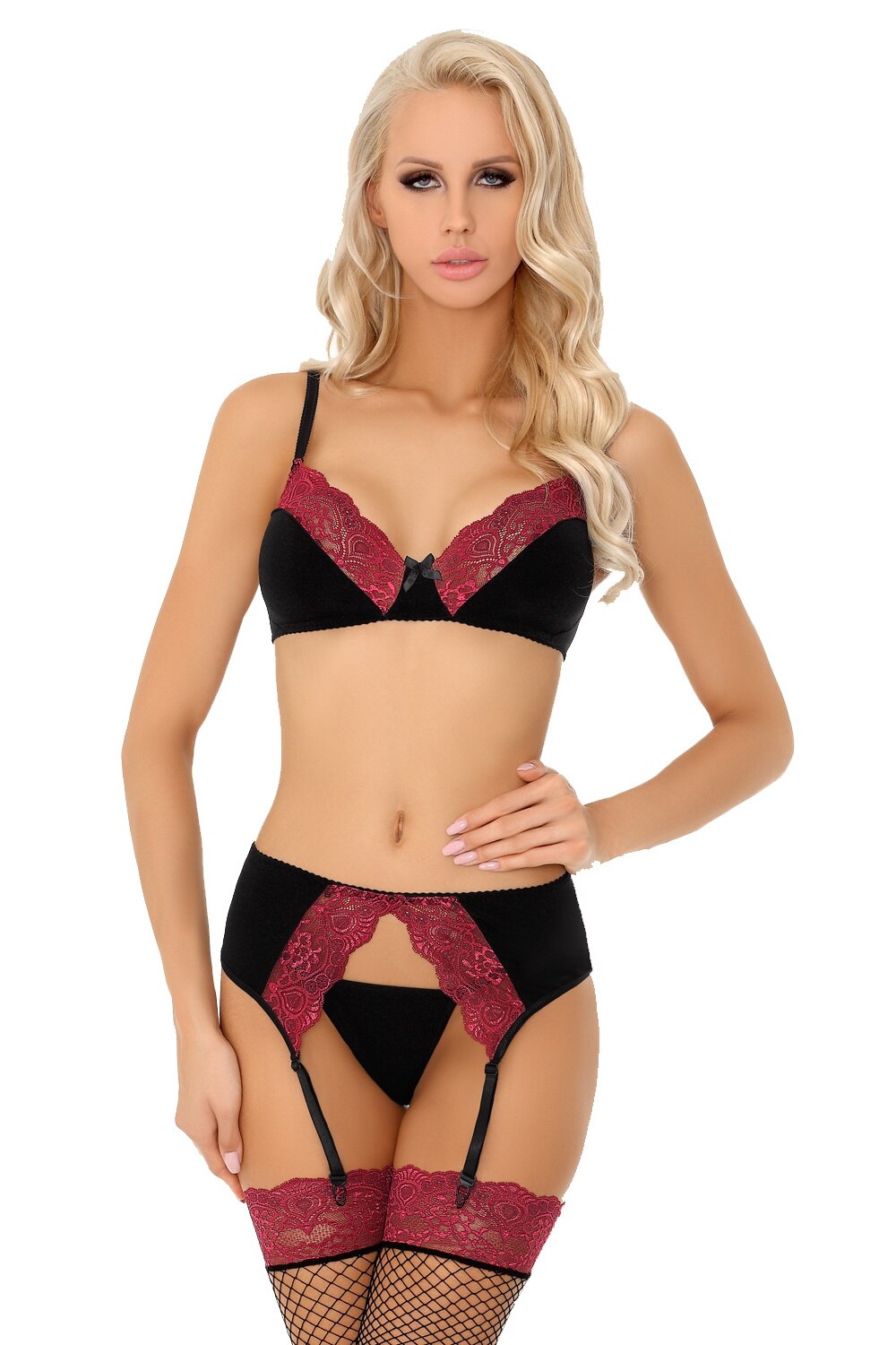 Set sexy Aracelis, LivCo, negru, Negru