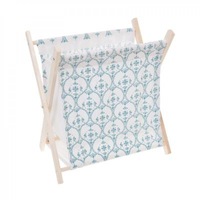 Suport de ziare si reviste din lemn de plop si material textil cu imprimeu paisley