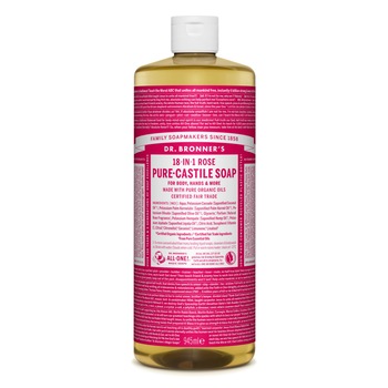 Sapun lichid de Castilia 18-in-1 Trandafir, 945 ml - Dr.Bronner's Sapun lichid de Castilia 18-in-1 Trandafir, 945 ml - Dr.Bronner's