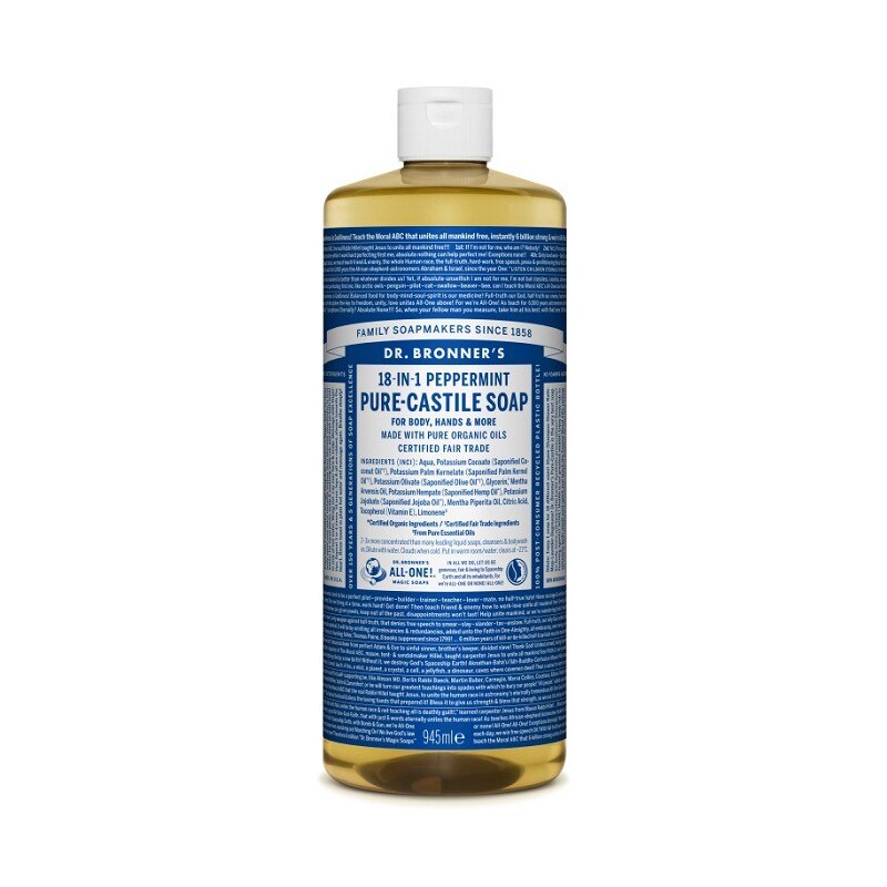 Sapun lichid de Castilia 18-in-1 Menta, 945 ml - Dr.Bronner's